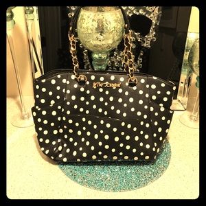 Betsey Johnson Polka Dot Large Shoulder Tote Bag